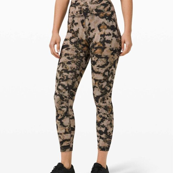 Lululemon Wunder Train High-Rise Tight 25" Dispersed Light Raw Linen Multi - Picture 6 of 9